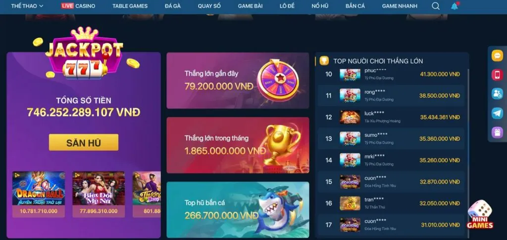 Giao diện game bắn cá tải xu66